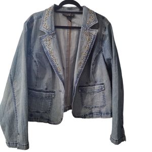 Venezia Blue Denim Jeans Jacket Plus Size 22/24